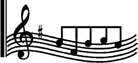 Some musical notes on a score
